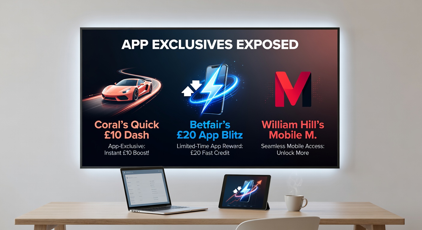Close-up of mobile screens showing Coral free bet claim, Betfair app notification, and William Hill multiplier applied to an acca slip