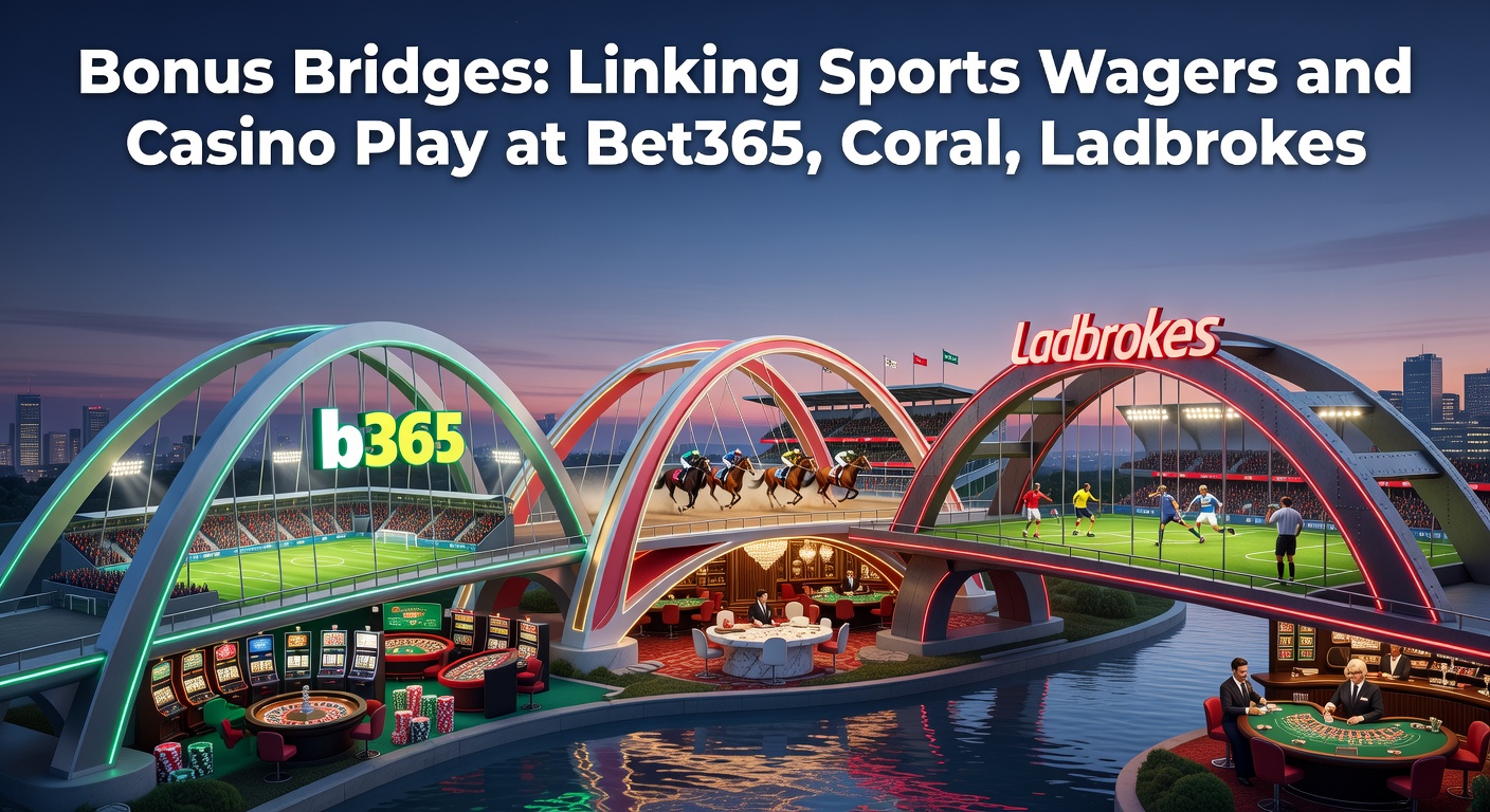 Screenshot of Bet365 interface showing sports betting and casino sections linked by a bonus promotion banner