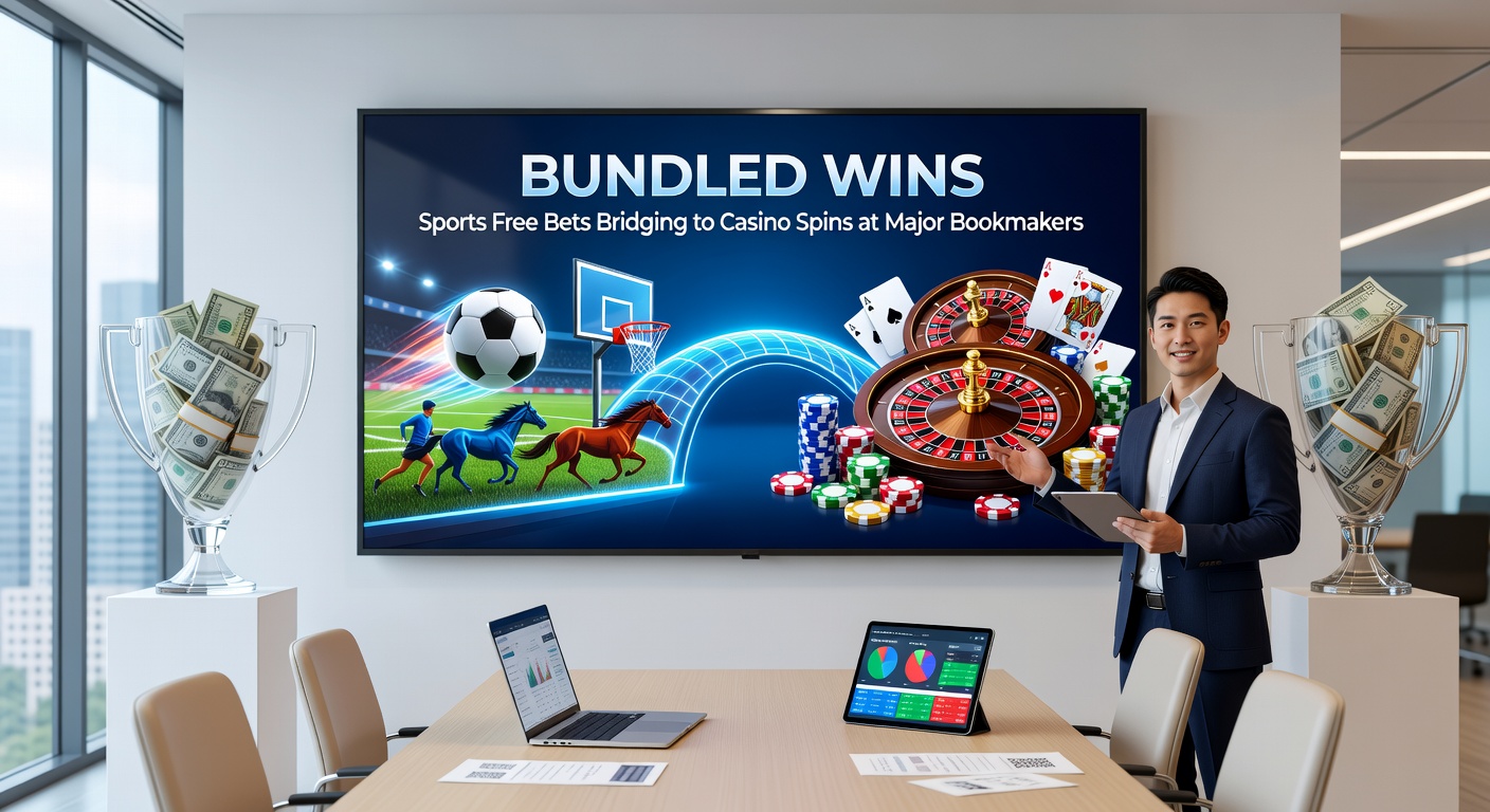 Screenshot of a bookmaker's bundled promotion page showing sports free bet terms transitioning to casino spins eligibility