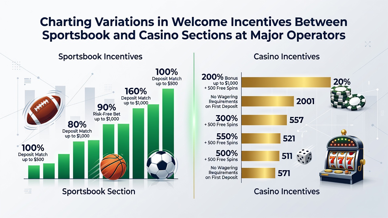 Detailed breakdown of wagering multipliers and bonus expiry timelines for sportsbook versus casino sections