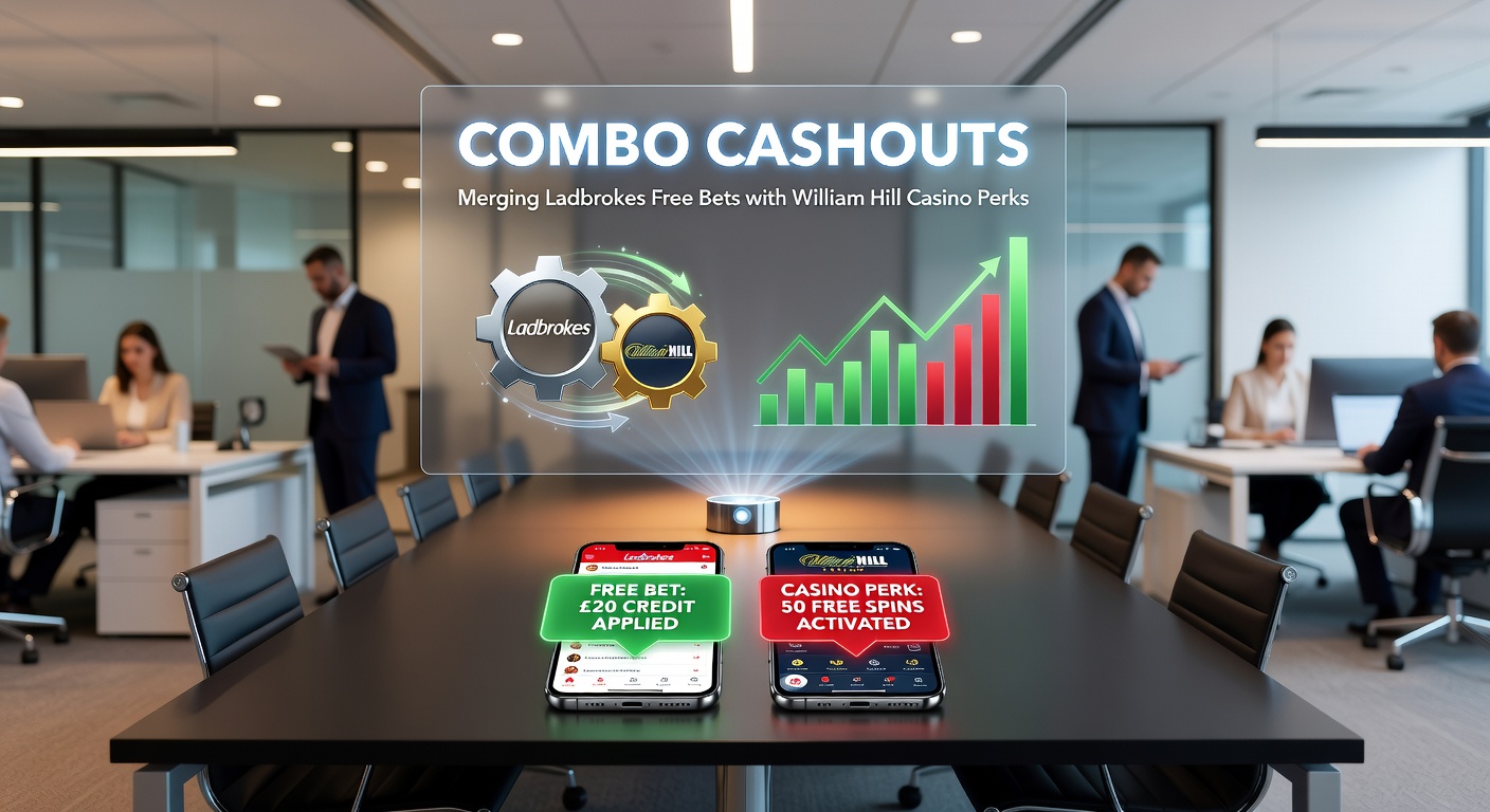 Screenshot of William Hill casino dashboard highlighting active perks and merged free bet balances from Ladbrokes