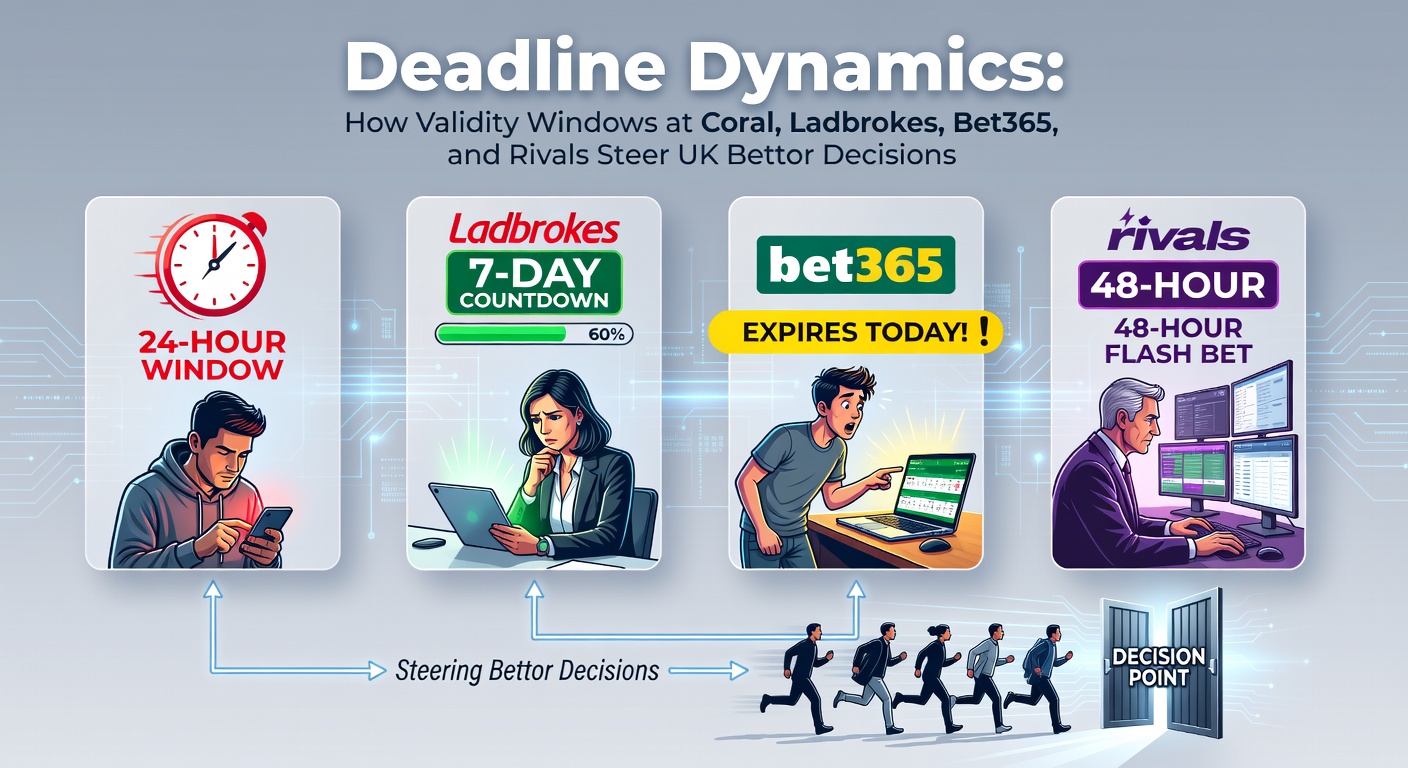 Visual breakdown of validity periods across Coral, Ladbrokes, Bet365 and competitor platforms