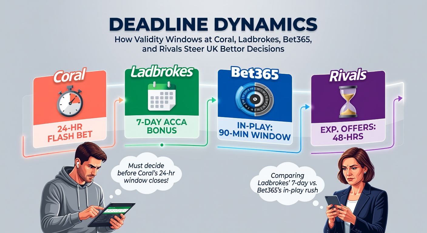 Timeline graphic showing how different validity windows influence daily betting volume at leading operators