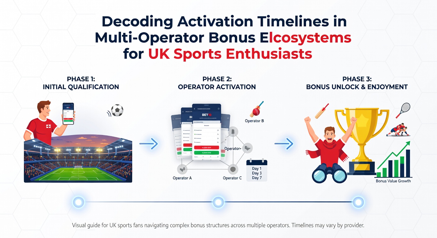 Illustration showing timeline graphs and bonus activation schedules across different UK betting platforms for sports enthusiasts