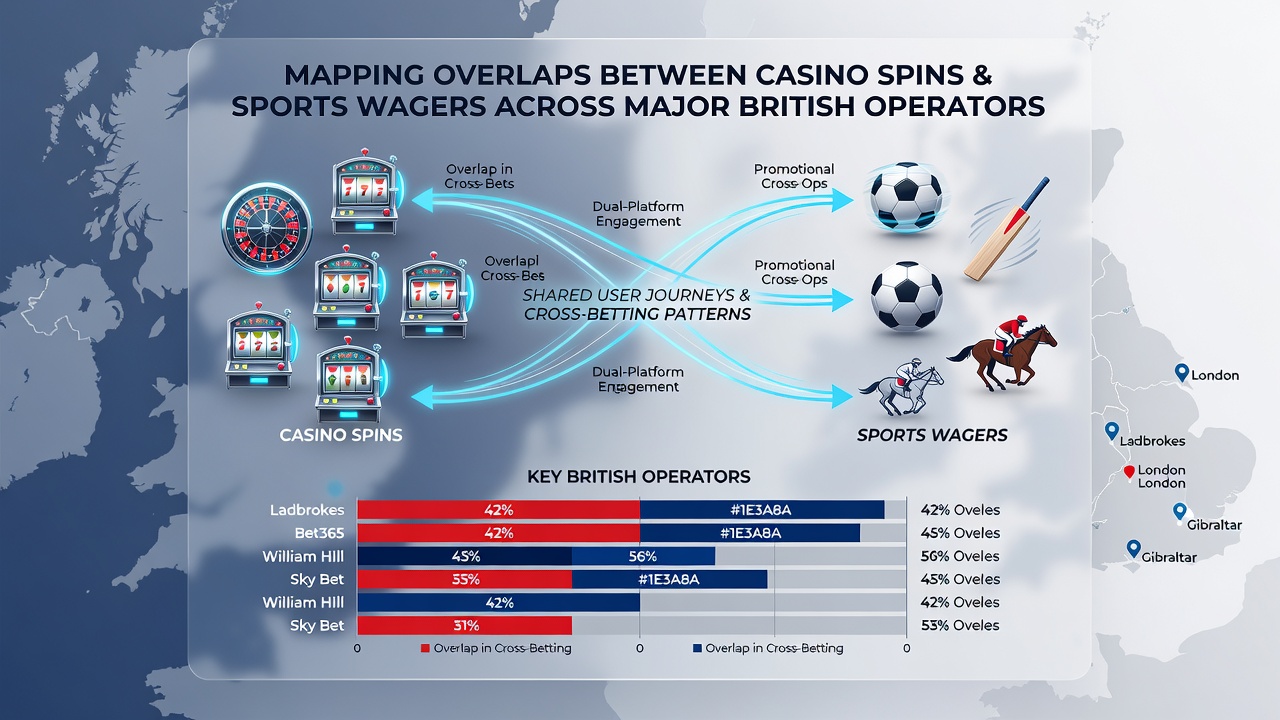 Infographic showing user journey overlaps between casino and sports betting features