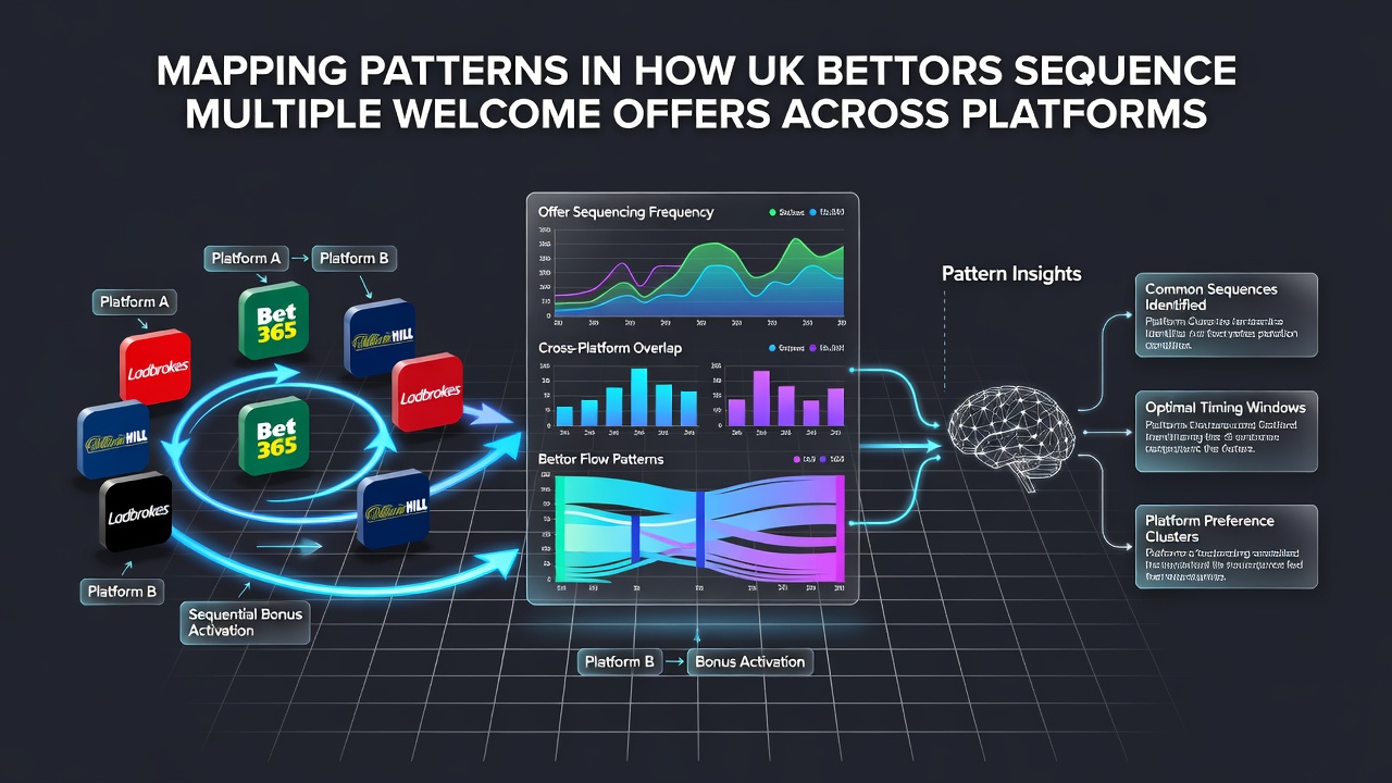 Chart illustrating sequential patterns of welcome offer claims across betting sites