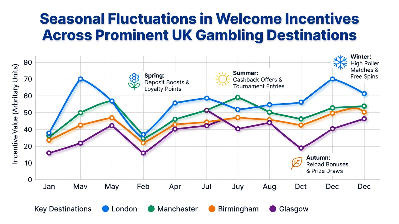 Detailed chart showing monthly changes in UK gambling welcome offers