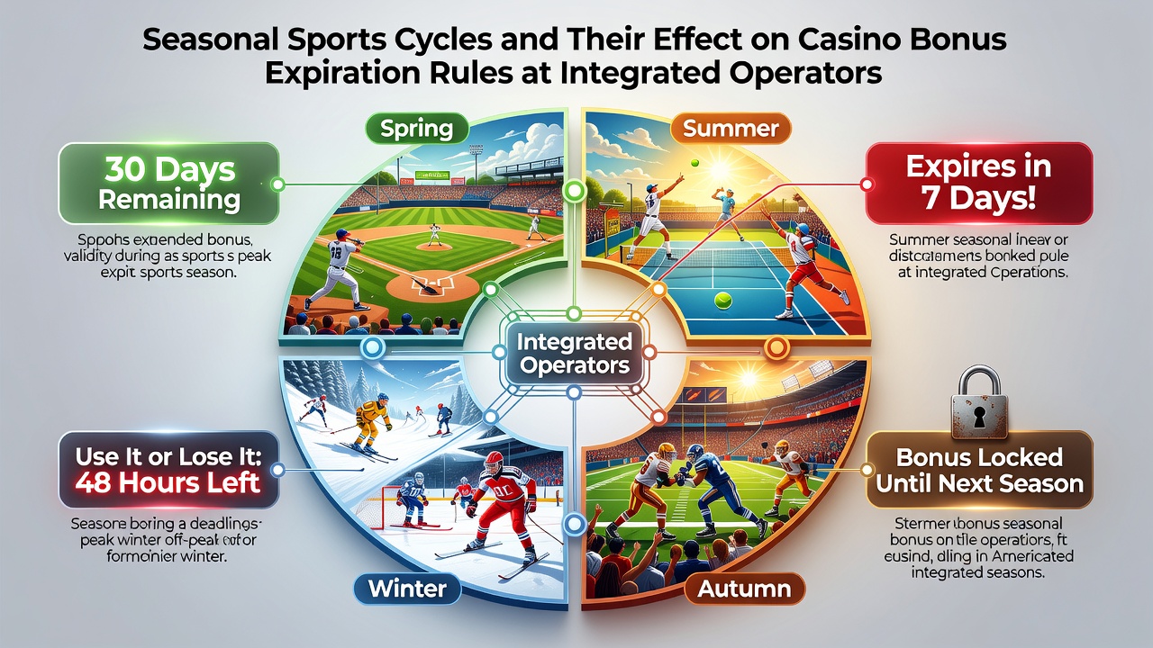 Integrated casino and sports betting platform interface showing seasonal bonus adjustments