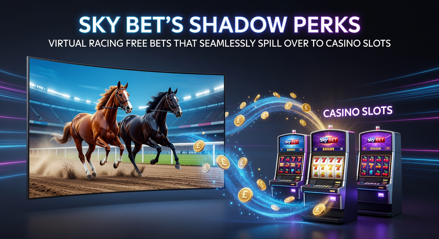 Sky Bet casino slots interface with credits derived from virtual racing free bet conversion prominently featured