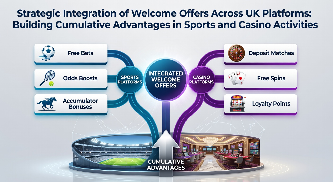Strategic integration of welcome offers across UK platforms showing sports and casino bonus pathways